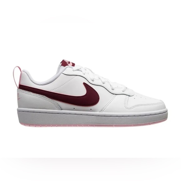 Nike Court Borough 2 Low White Dark Beetroot - Picture 3 of 16